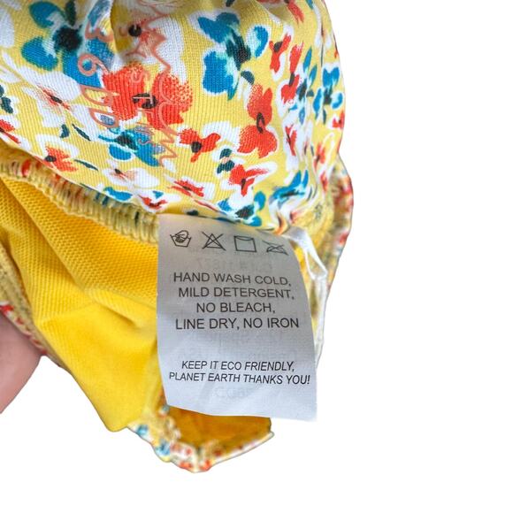 SWIM SYSTEMS Ahoy Halter Swimsuit Top Wildflower Meadow Size 36DD NWT Yellow - Picture 5 of 7